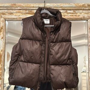 Old Navy Brown Puffer Vest